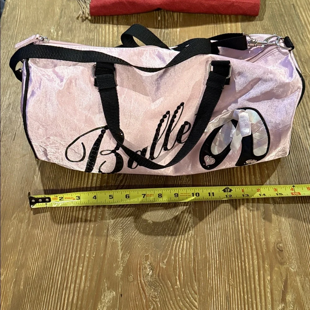 Vintage Pretty Pink satin Ballet dance bag